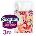Scotties Supreme 3 Ply Soft & Strong Facial Tissue Cubes, 1 Box, 60 Tissues per Box, 1 Box, 60 Tissues