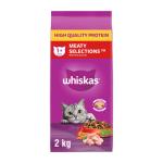 Whiskas Meaty Selections Adult Dry Cat Food With Real Chicken 2 kg