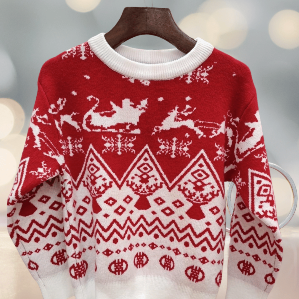 Unisex Santa Ugly Christmas Sweater - Funny Holiday Pullover for Men and Women Festive Knit Style