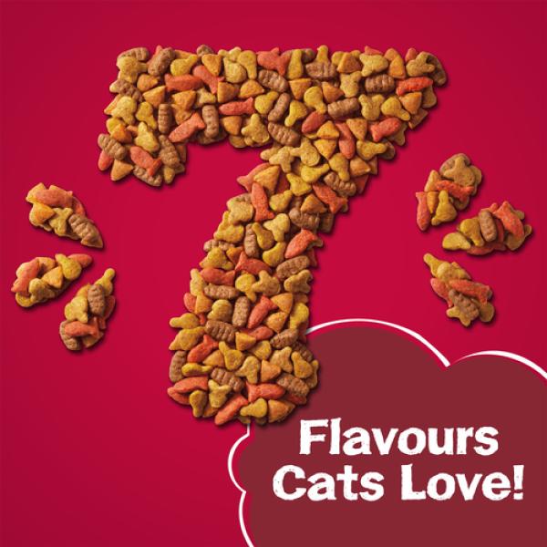 Friskies 7 Dry Cat Food Seven Favourite Flavours 1.42 kg
