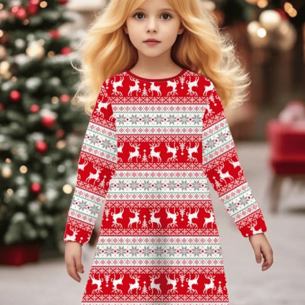 Toddler Girls Christmas Sweater Dress