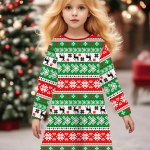 Toddler Girls Christmas Sweater Dress