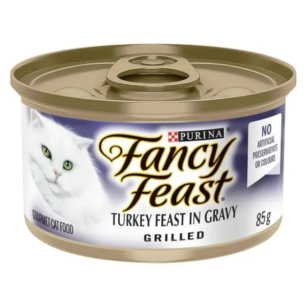 Fancy Feast Grilled Turkey Feast in Gravy, Wet Cat Food 85g, 85 g