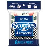 Scotties To Go 3 Ply Facial Tissues 8 pack