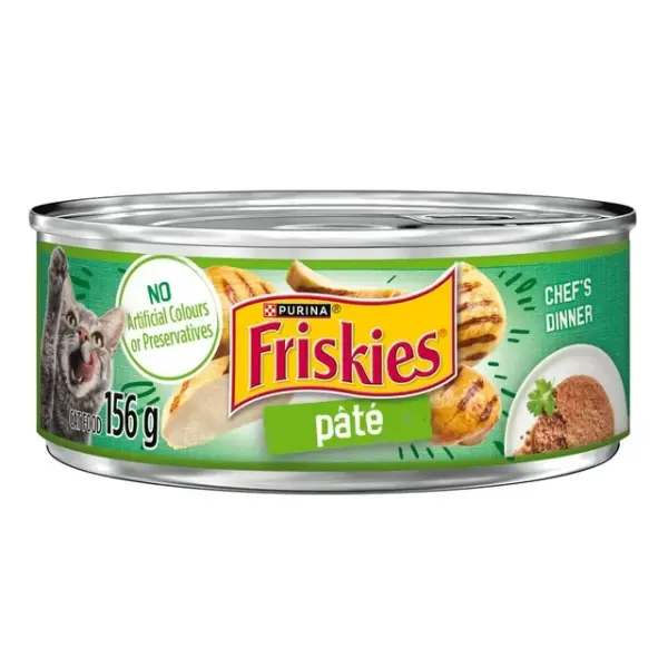 Friskies Pate Chef's Dinner, Wet Cat Food 156g, 156 g