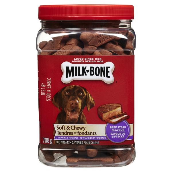 Milk-Bone Dog Treats Soft & Chewy Beef Steak 113 g