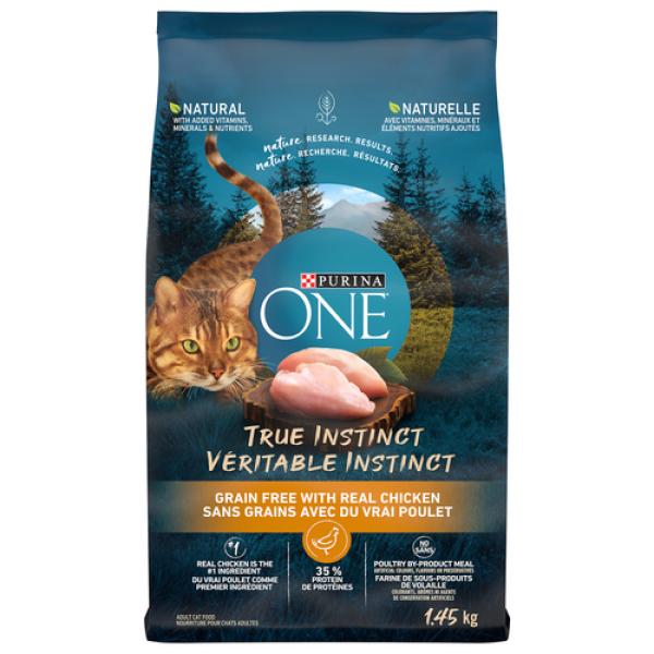 Purina ONE True Instinct Dry Cat Food Grain Free Chicken 1.45 kg