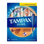 Tampax Pearl Tampons, with LeakGuard Braid, Super Plus Absorbency, Unscented, 18CT