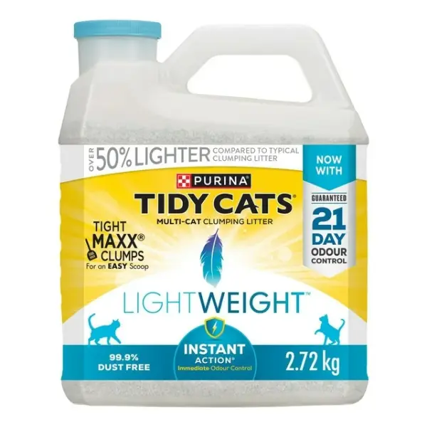 Tidy Cats LightWeight Instant Action Multi-Cat, Clumping Cat Litter 2.72 kg, 2.72 kg