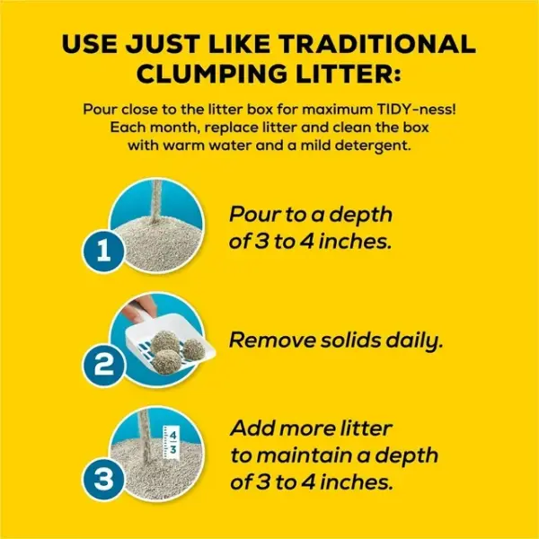 Tidy Cats LightWeight Free & Clean Unscented Multi-Cat, Clumping Cat Litter 2.72 kg, 2.72 kg