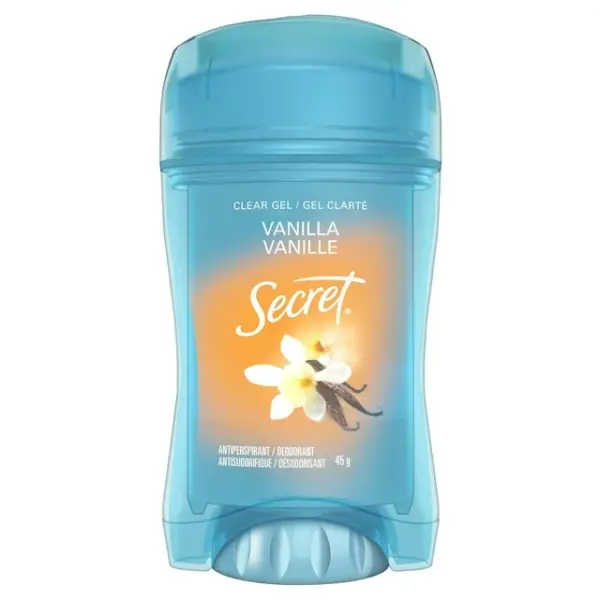 Secret Clear Gel Antiperspirant and Deodorant, Vanilla Scen, 45 g
