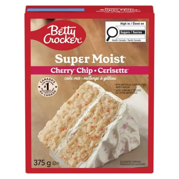Betty Crocker Super Moist Cherry Chip Cake Mix, 375 g