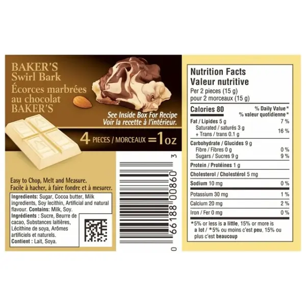 Baker'S White Chocolate 170 g