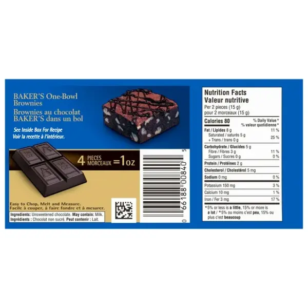 Baker'S Unsweetened Chocolate 225 g
