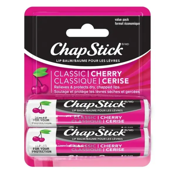 Chapstick Classic Lip Balm, Cherry Flavour, 4G, 2 Pack
