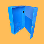 Storage File Boxes Plastic Archives cases with lid, File folder organizer document filing box for office