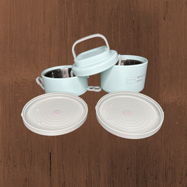 Bento Lunch Box, high quality stainless steel, two layers, thermal food container for office workers