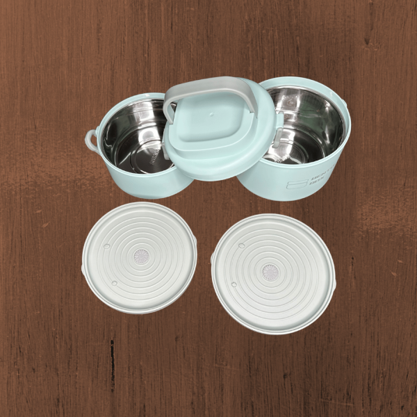 Bento Lunch Box, high quality stainless steel, two layers, thermal food container for office workers