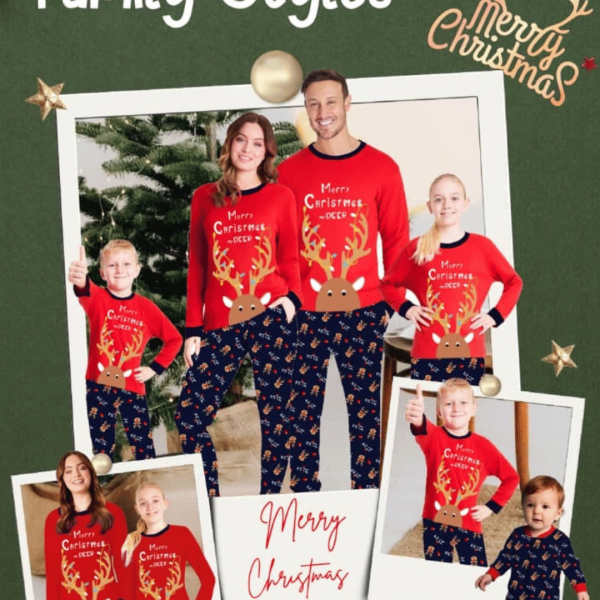 Family Matching Christmas Pajamas Set,  Holiday Sleepwear