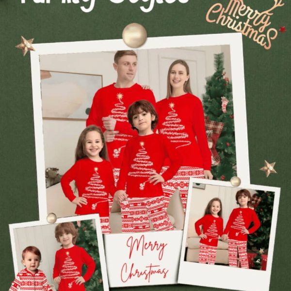 Family Matching Christmas Pajamas Set,  Holiday Sleepwear