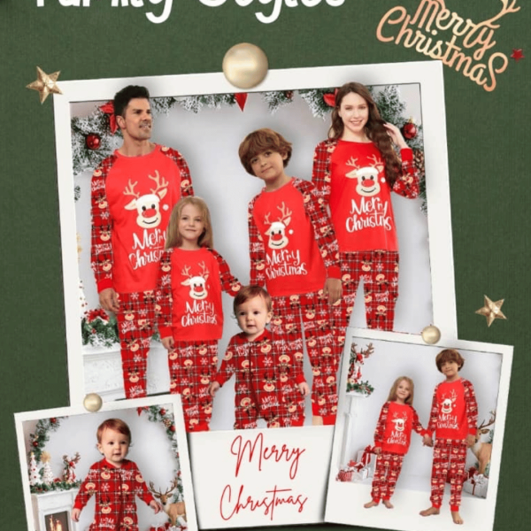Family Matching Christmas Pajamas Set,  Holiday Sleepwear