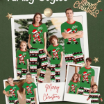Family Matching Christmas Pajamas Set,  Holiday Sleepwear