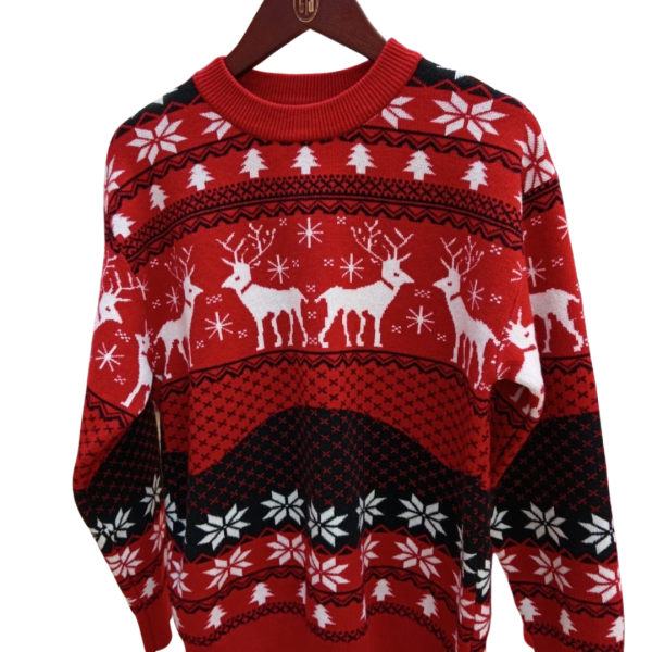 Couple Matching Christmas Sweaters Xmas Ugly Knitted Pullover for Men Women