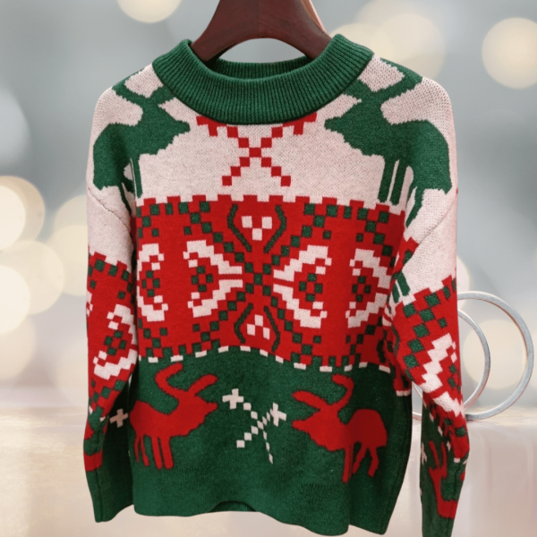 Couple Matching Christmas Sweaters knitted Pullover for Men Women