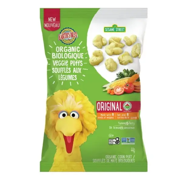 Earths Best Organic Veggie Puffs - Original 44g