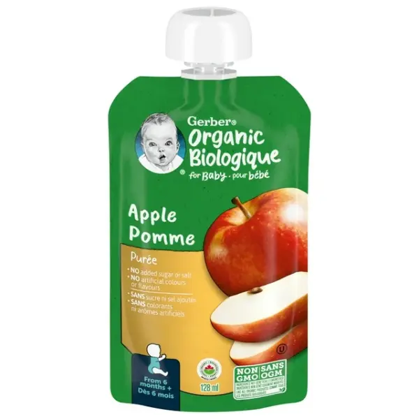 Gerber Organic Puree - Apple Baby Food 128 ml