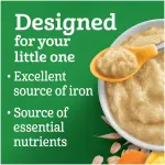 Gerber Organic Cereal - Wheat & Wholegrain Oat Mango Carrot, Baby Cereal 208 g