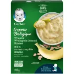 Gerber Organic Cereal - Wheat Wholegrain Banana Baby Cereal 208g