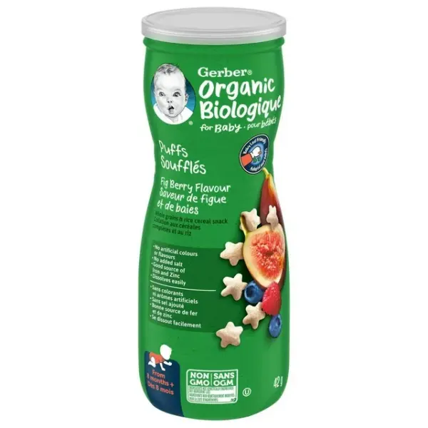 Gerber Organic Puffs - Fig Berry Baby Snacks 42g