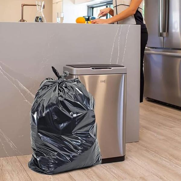 Spartano Black Garbage Bags 26 x 36 Inch (250 Count), Regular Kitchen Garbage Bag for Waste Bin, Multipurpose Trash Bags for Home & Office