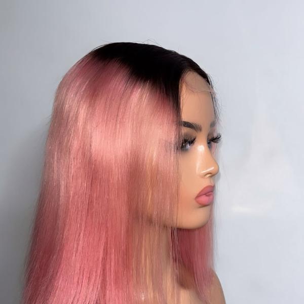 T4/pink# Double Drawn 2x6 Bob Wig 150% 10''